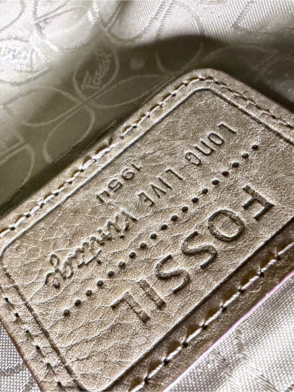 Fossil Olive Green Leather Crossbody Bag Vintage Distressed Satchel - Picture 8 of 13
